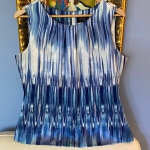Zoe + Skye Blue Satin Top (L)